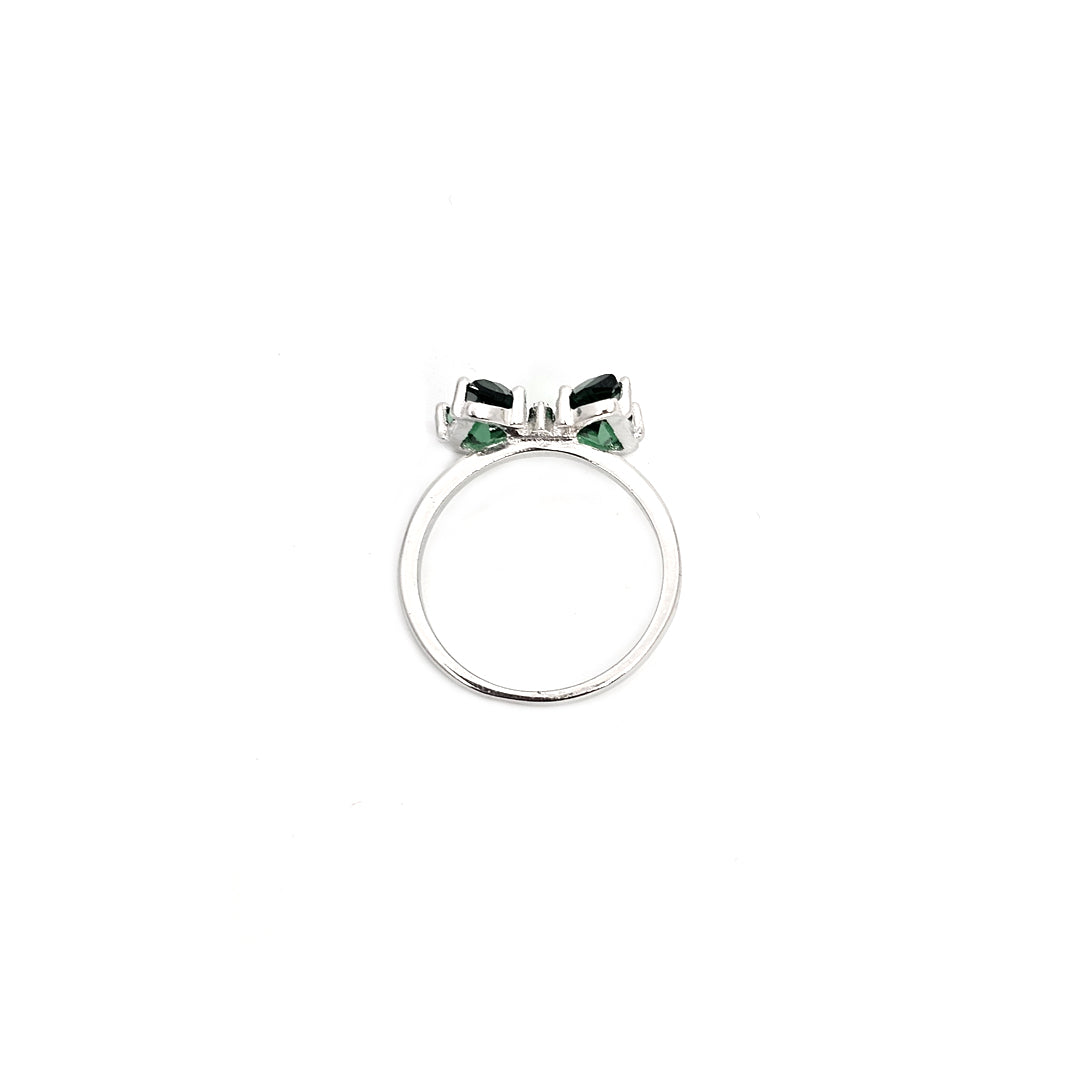 Butterfly green col Grace CZ Ring