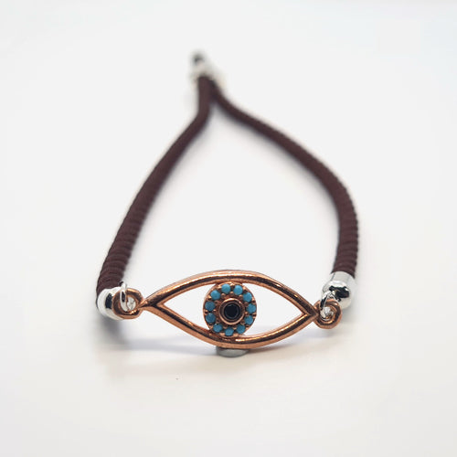 92.5 Sterling Silver Rakhi Brown | Pure 925 Silver Bracelet