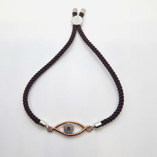 92.5 Sterling Silver Rakhi Brown | Pure 925 Silver Bracelet