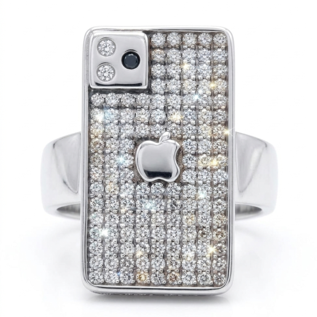 I Phone Shape Ladies Ring