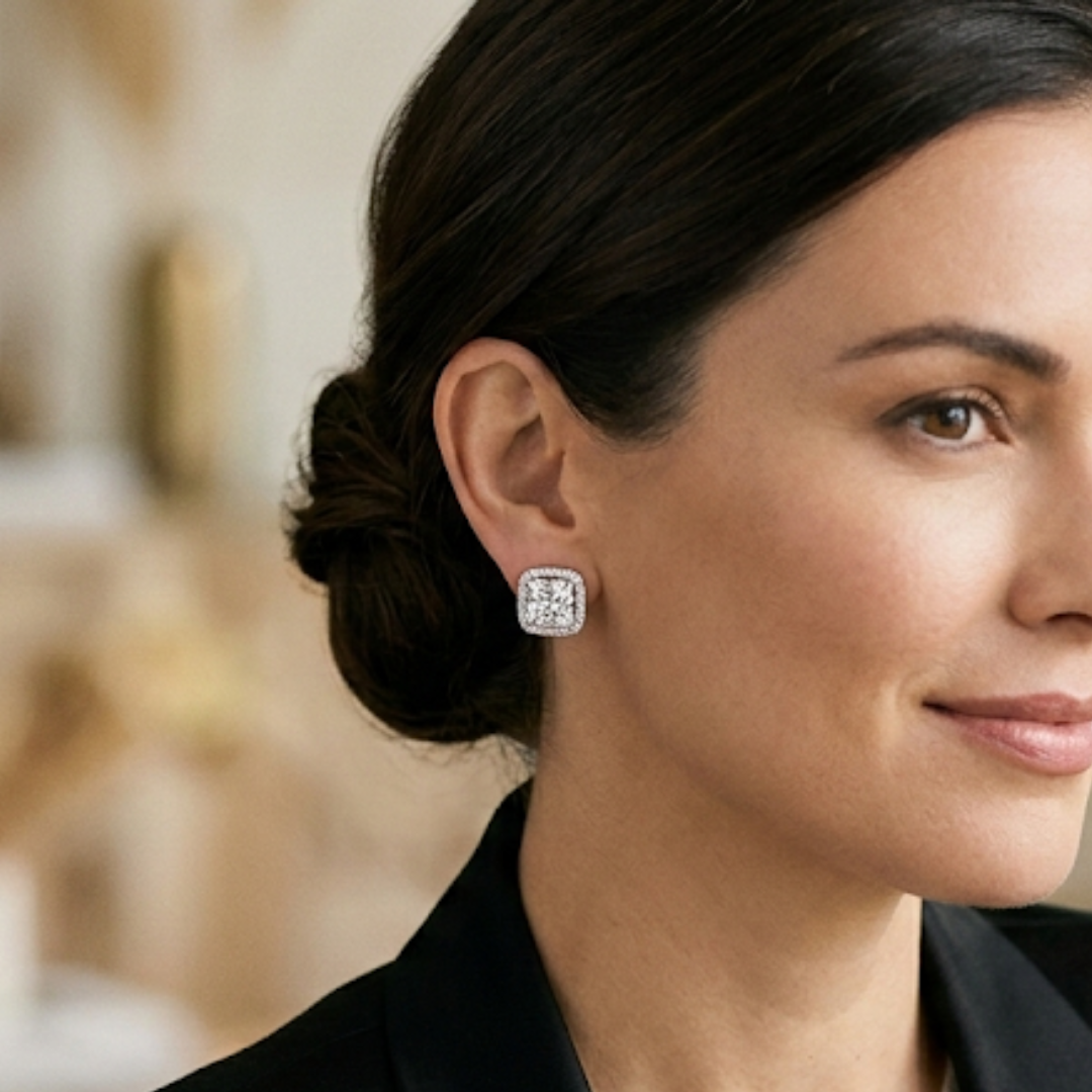 92.5 Sterling Silver Solitaire Only Earrings-Studs