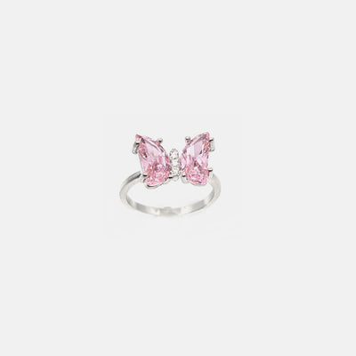 Butterfly pink col Grace CZ Ring