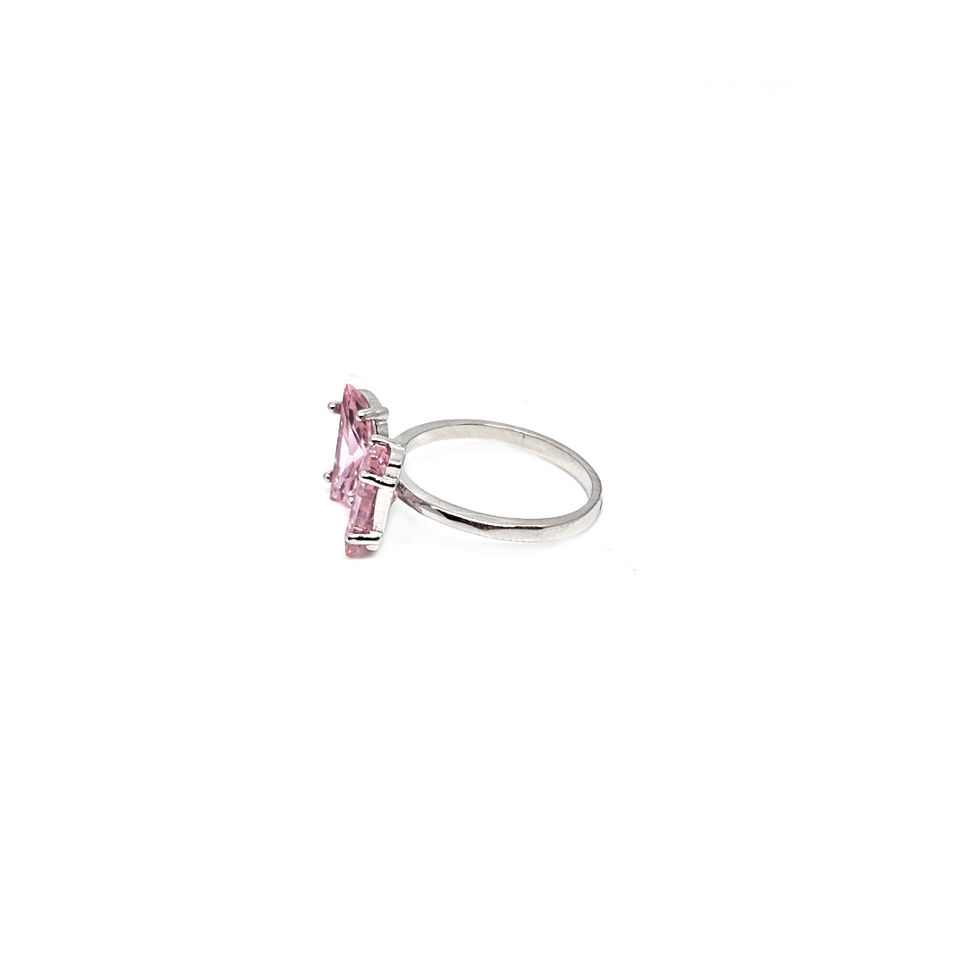 Butterfly pink col Grace CZ Ring