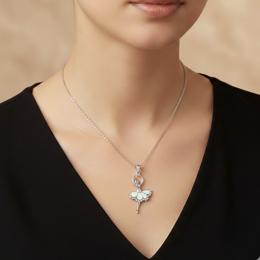 Tgl Silver 92.5 Sterling Silver Dancing Doll Pendent