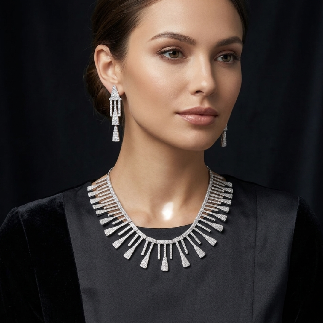 necklace set silver