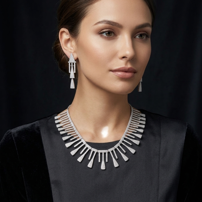 necklace set silver