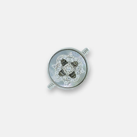 Eligent Ring with White Finishing Sterling Silver Jewelry