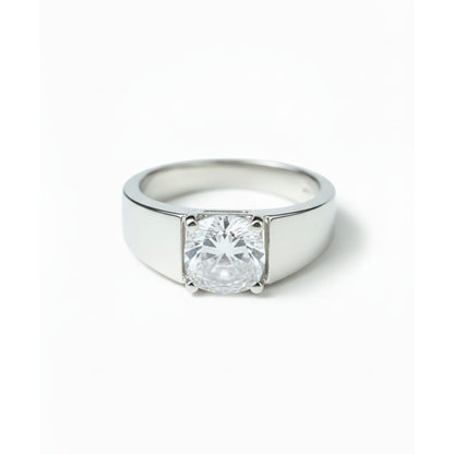 Elegant Solitaire 925 Silver Classic Ring