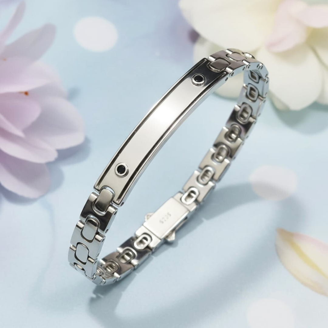 Minimalist Urban Bar 925 Silver Linked Bracelet