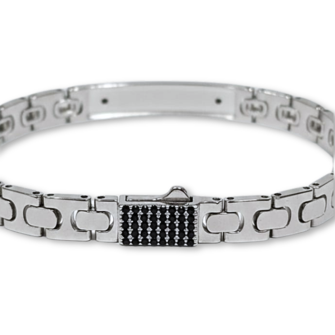 Minimalist Urban Bar 925 Silver Linked Bracelet