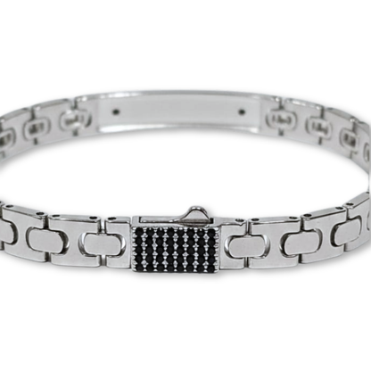 Minimalist Urban Bar 925 Silver Linked Bracelet