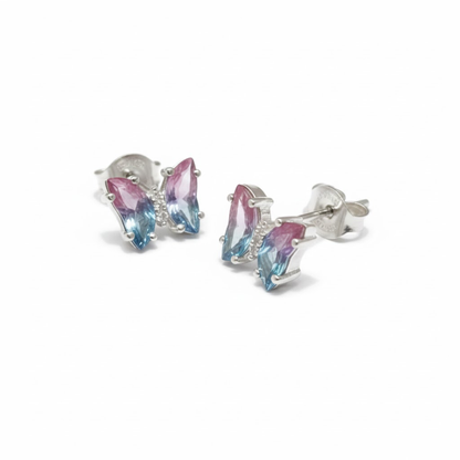 Enchanting Ombre Butterfly 925 Silver Jewellery Set