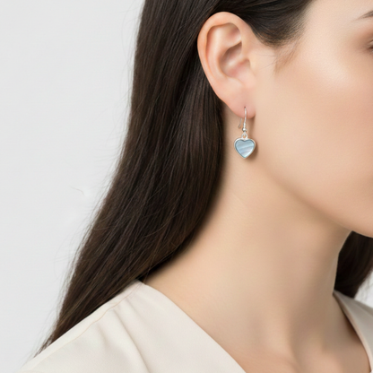 Mother of Pearl heart Earrings
