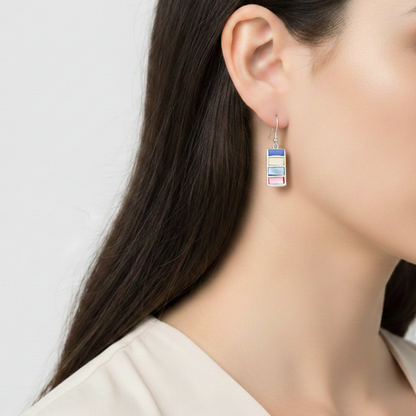 Mother of Pearl Rectangle Earrings