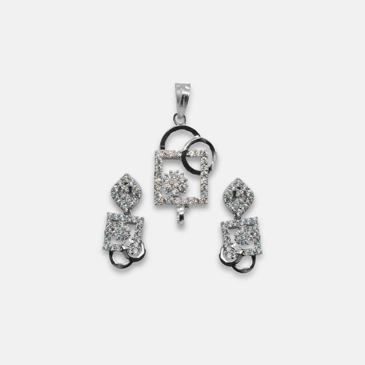 925 Sterling Silver Flower Pendant Set - Adorn Your Style
