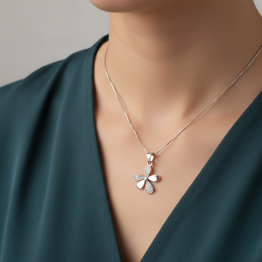 92.5 Sterling Silver Solitaire Only Pendent