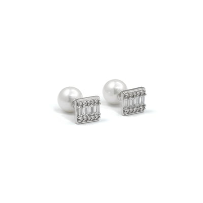 Duet Pearl and Diamond Earrings
