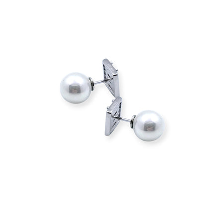 Duet Pearl and Diamond Earrings