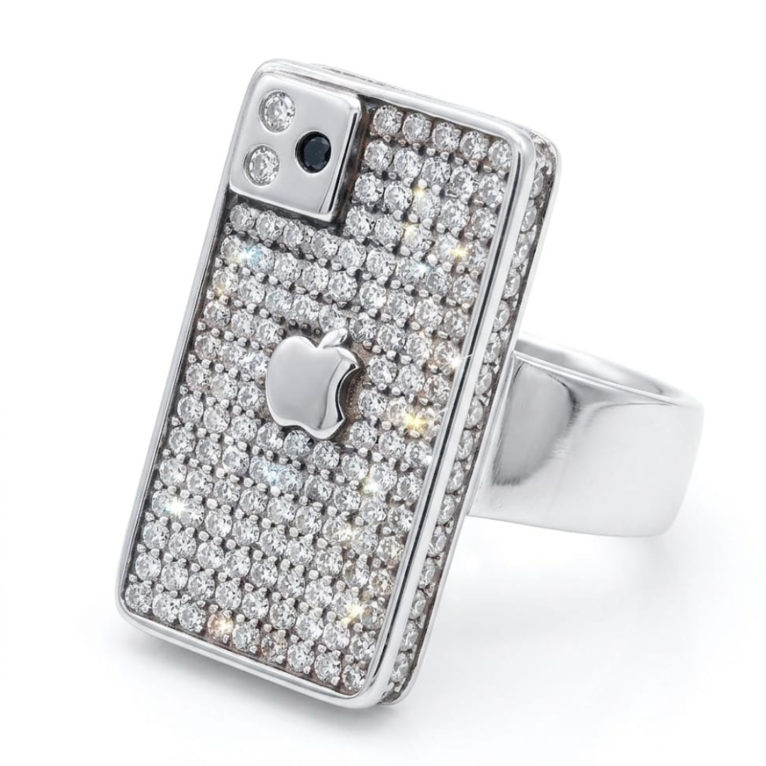 I Phone Shape Ladies Ring