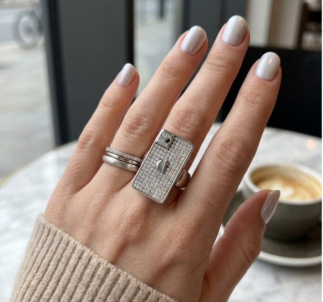 I Phone Shape Ladies Ring