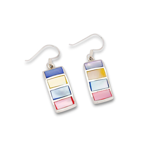 Mother of Pearl Rectangle Earrings