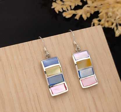 Mother of Pearl Rectangle Earrings