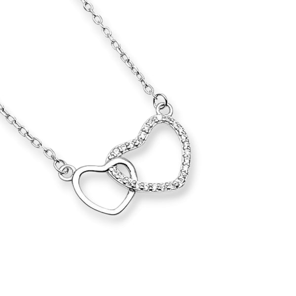 Elegant CZ heart Pendant Dokiya Chain