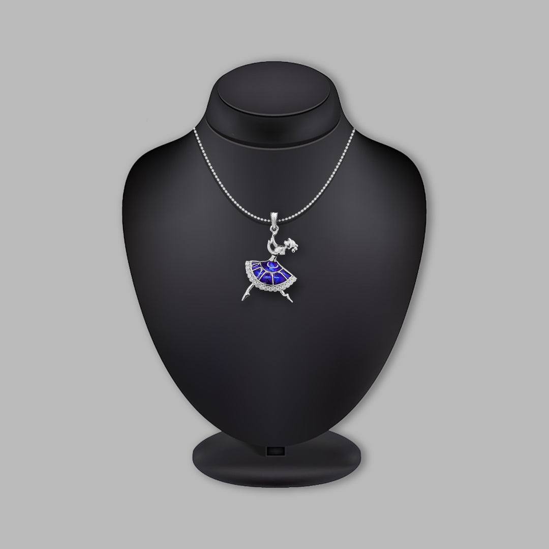 Tgl Silver 92.5 Sterling Silver Dancing Doll Pendant Elegance