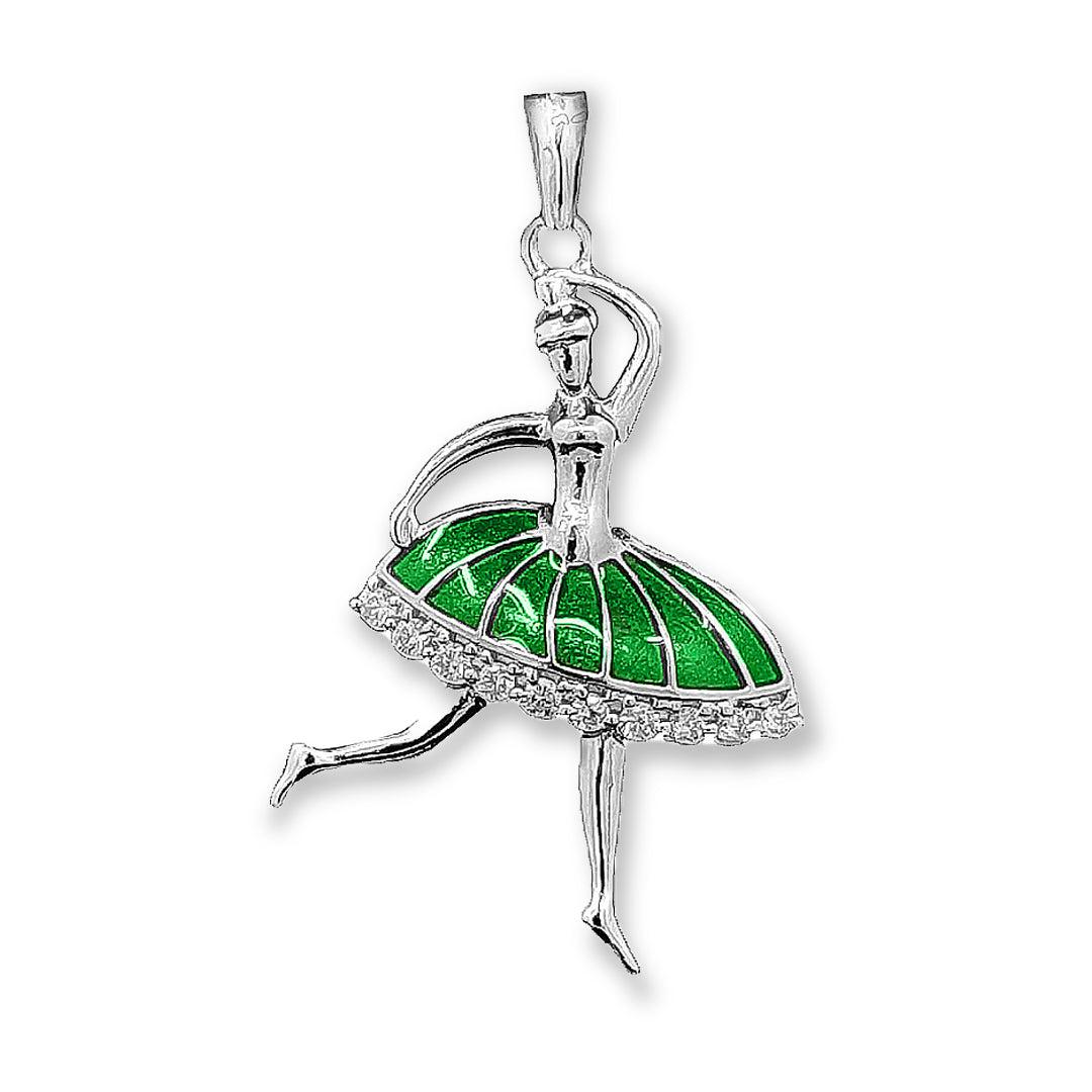Tgl Silver 92.5 Sterling Silver Dancing Doll Pendant Jewelry