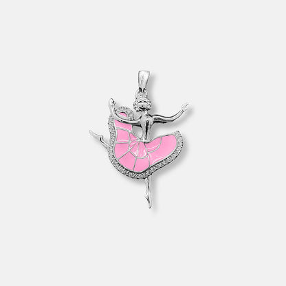 92.5 Sterling Silver Dancing Doll Pendant - Elegant Jewelry