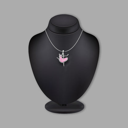 92.5 Sterling Silver Dancing Doll Pendant - Elegant Jewelry