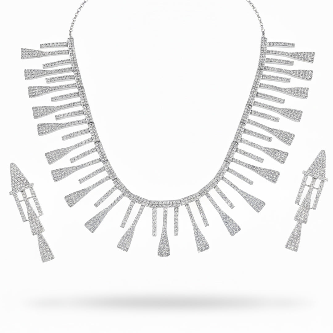 necklace set silver