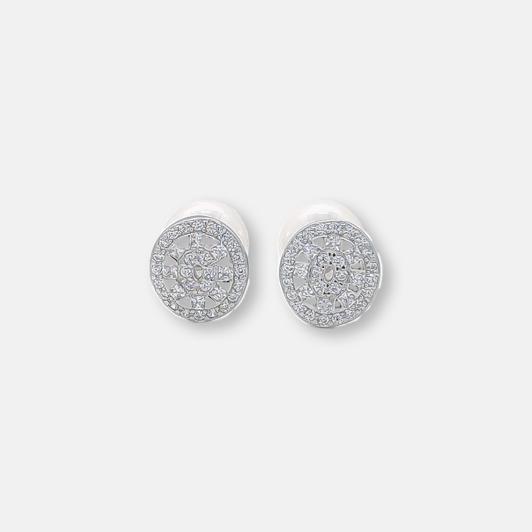 92.5 Sterling Silver Moti Earring/Studs - Elegant Jewelry