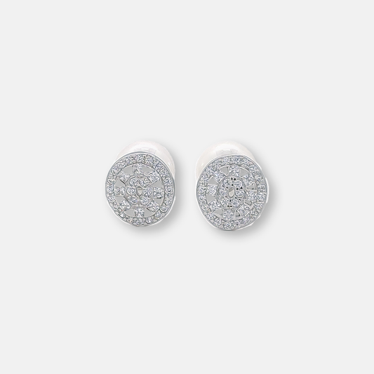 92.5 Sterling Silver Moti Earring/Studs - Elegant Jewelry