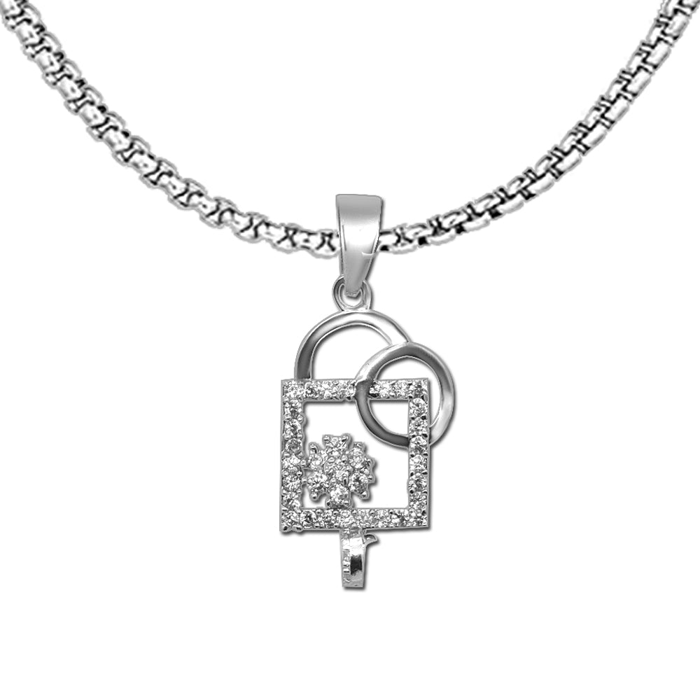925 Sterling Silver Flower Pendant Set - Adorn Your Style